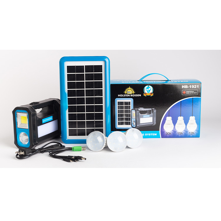 Emergency Portable Solar Light Kit (3 LED Bulbs, IP65)