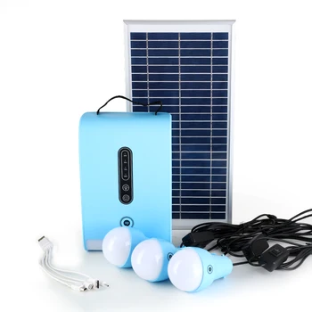 Solar Lighting Kit with 3 LED Bulbs